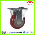 Fixed Plate Red PU Caster (D103-36F080X30)